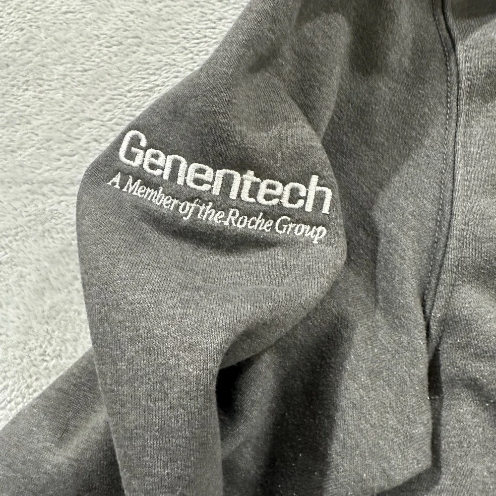 Carhartt Hoodie Men's L Loose Fit Pullover Logo Heavyweight Gray Workwear Baggy